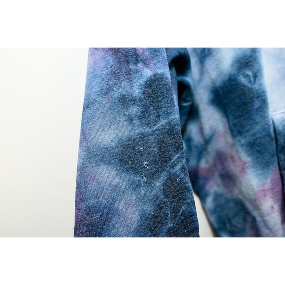 Aviator Nation Tie Dye Hoodie Hooded Sweatshirt Blue Purple Kangaroo pocket L - Picture 3 of 10